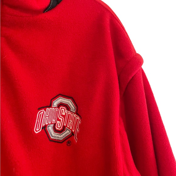 Ohio State fleece zip up jacket XXL with removable arms vest Buckeyes “fits Big” - Picture 4 of 10